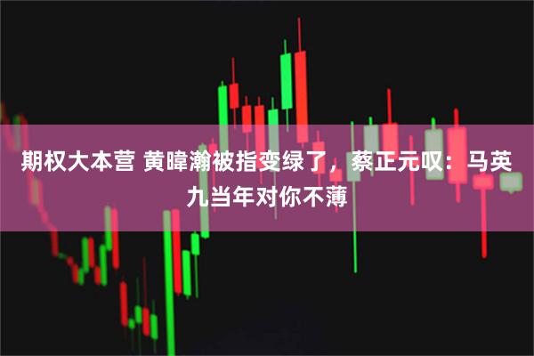 期权大本营 黄暐瀚被指变绿了，蔡正元叹：马英九当年对你不薄