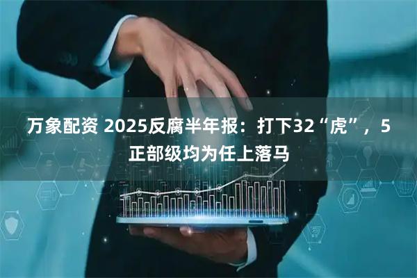 万象配资 2025反腐半年报：打下32“虎”，5正部级均为任上落马