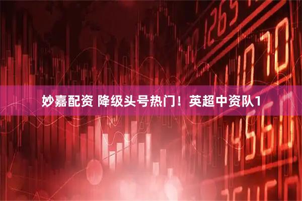 妙嘉配资 降级头号热门！英超中资队1